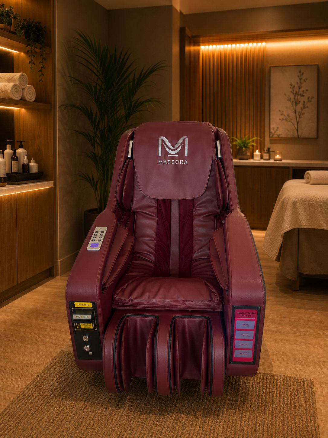 Massora X7 Ticari Masaj Koltuğu kırmızı